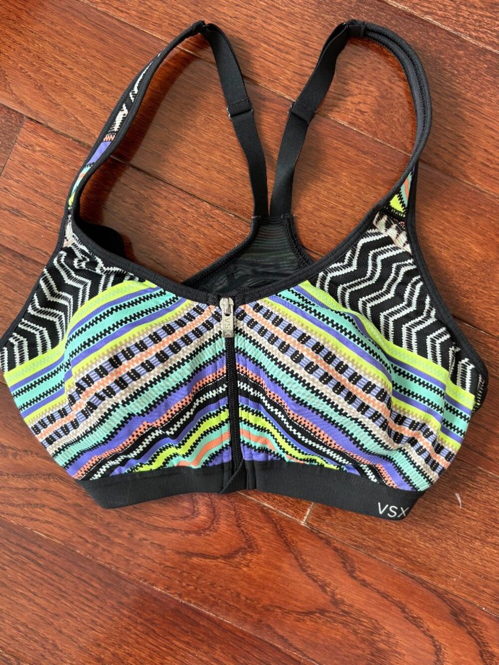 VINTAGE Victoria's Secret VSX SPORT Sports Bra | Multicolor Stripe | 34B